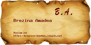 Brezina Amadea névjegykártya